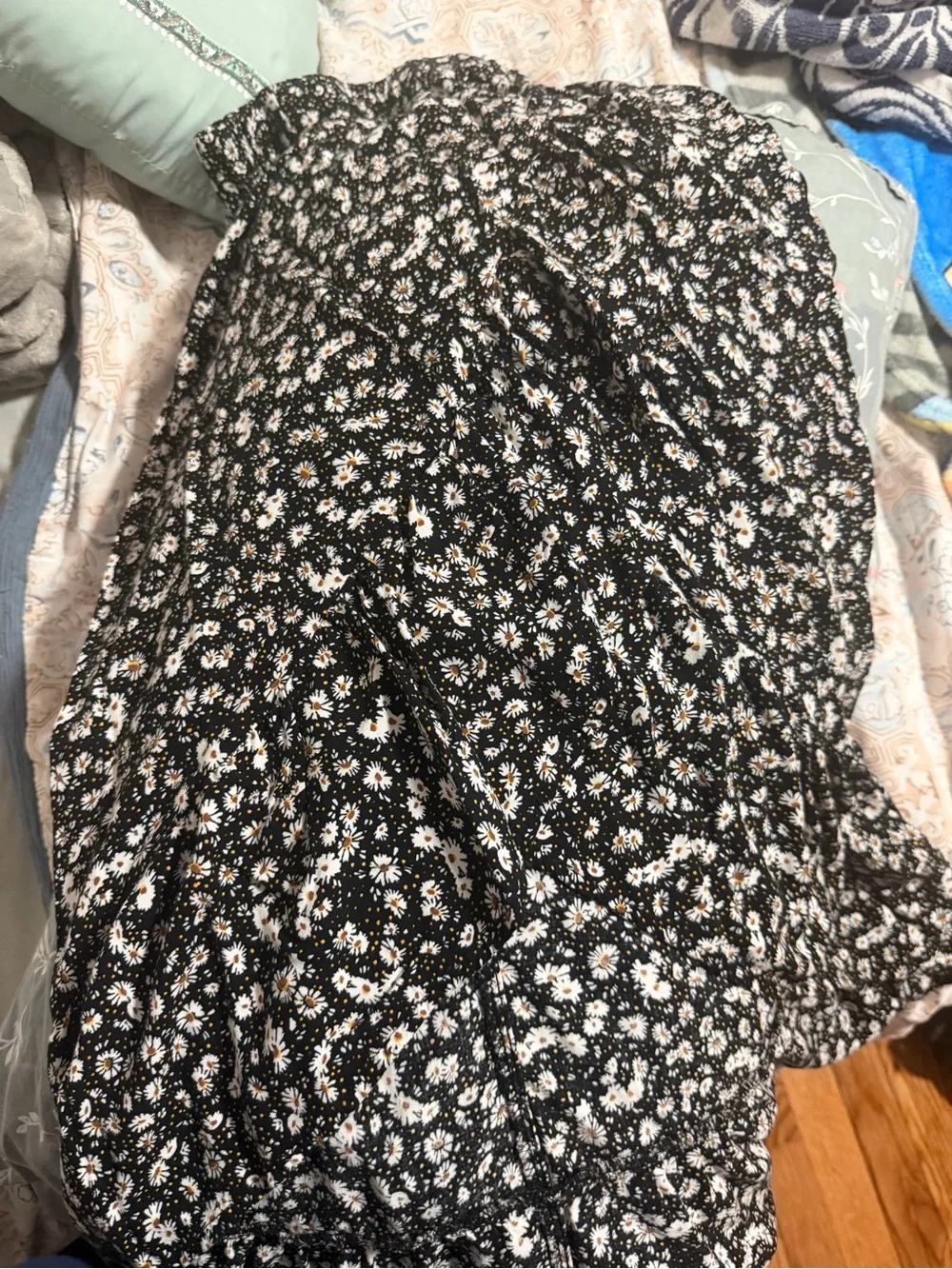 No Boundaries Black Floral Maxi Skirt